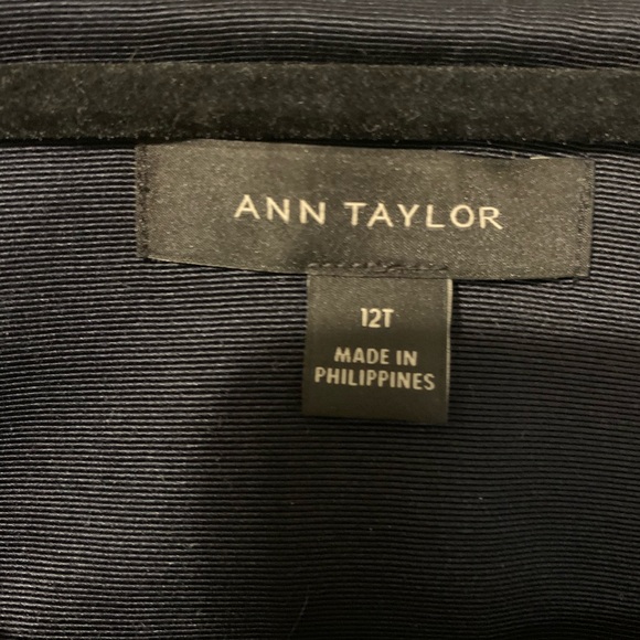 Ann Taylor Navy Metallic Tweed Jacket - Picture 3 of 4